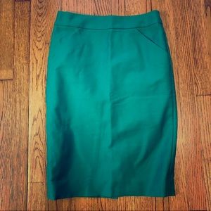 FINAL MOVING SALE - Green J. Crew Pencil Skirt